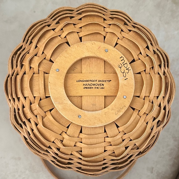 Longaberger 2001 Pumpkin Patch Basket with Lid & Bread Basket Orchard Park Plaid - Picture 7 of 16